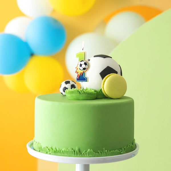 Svíčka dortová Fotbal "1" 6 cm