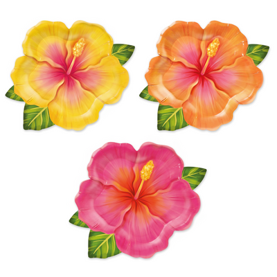 Aloha tropical květiny - Talíře papírové  6 ks