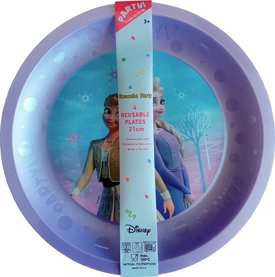 Talíř opakovaně použitelný Frozen II 21cm 4ks