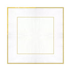 Ubrousky papírové bílé se zlatým proužkem 33x33 cm 10 ks – foto 2
