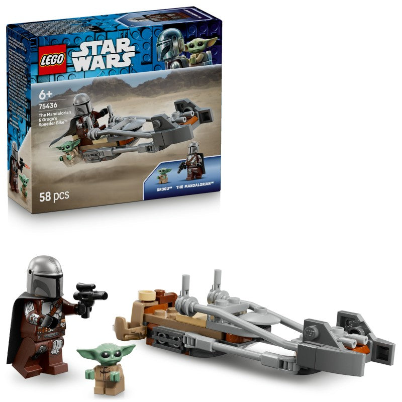 LEGO® 75436 Star Wars™Mandalorian a Grogu a spídrová motorka