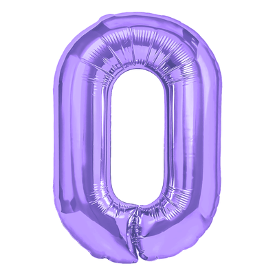 Foliový balón číslo 0 purple 100 cm