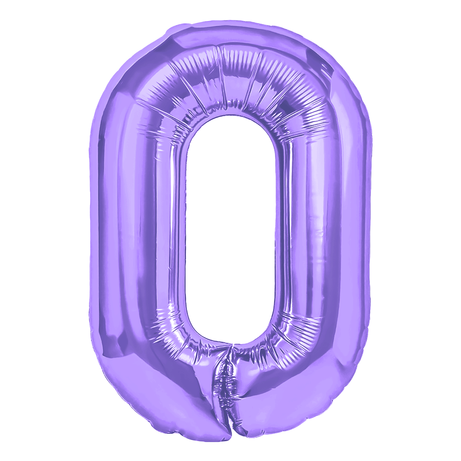 Foliový balón číslo 0 purple 100 cm