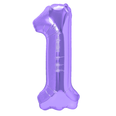 Foliový balón číslo 1 purple 100 cm
