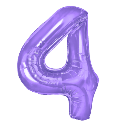 Foliový balón číslo 4 purple 100 cm