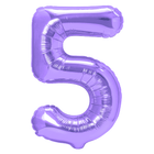 Foliový balón číslo 5 purple 100 cm – foto 1