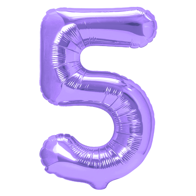 Foliový balón číslo 5 purple 100 cm