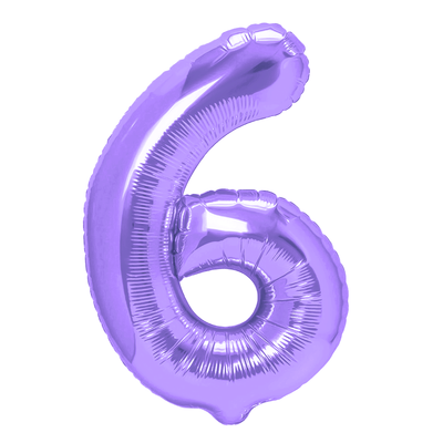 Foliový balón číslo 6 purple 100 cm