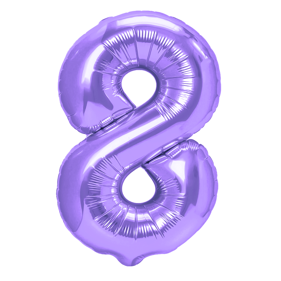 Foliový balón číslo 8 purple 100 cm