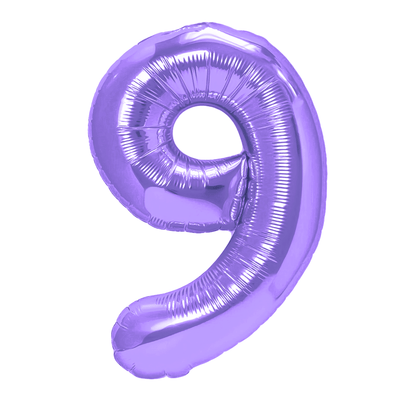 Foliový balón číslo 9 purple 100 cm