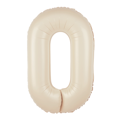 Foliový balón číslice 0 krémový 100 cm