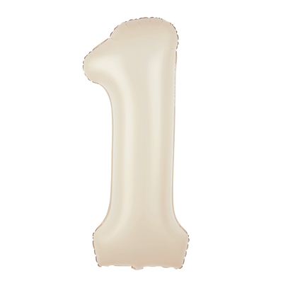 Foliový balón číslice 1 krémový 100 cm