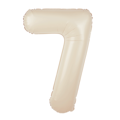 Foliový balón číslice 7 krémový 100 cm