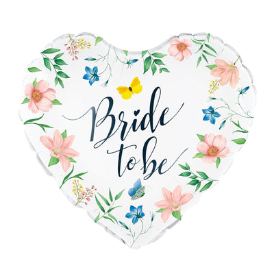 Srdce Bride to be Flowers - Fóliový balón  45cm
