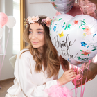 Srdce Bride to be Flowers - Fóliový balón  45cm – foto 4
