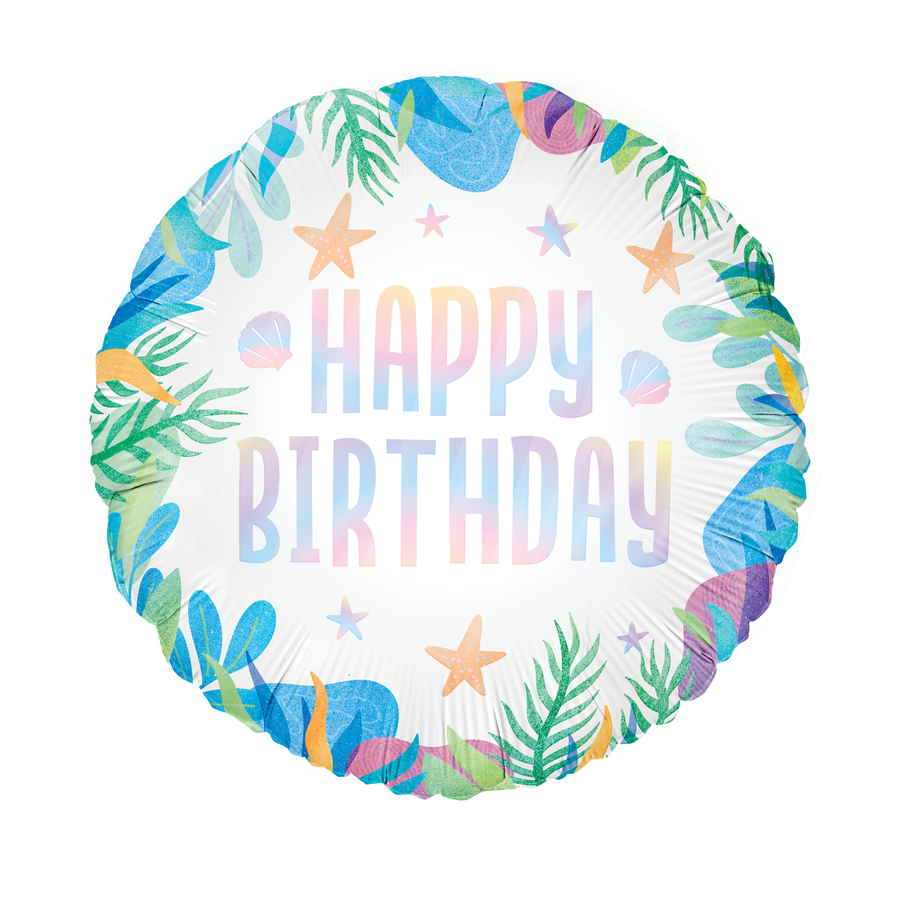 Happy Birthday Ocean - Fóliový balón 45 cm