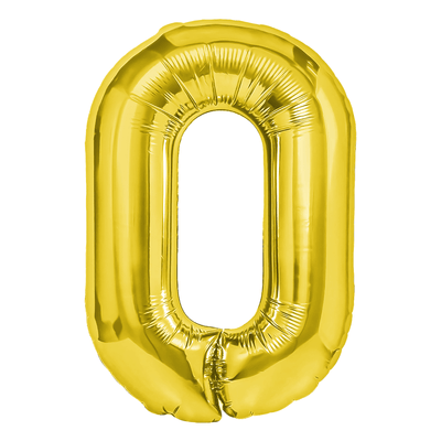 Foliový balón číslice 0 zlatá 100 cm