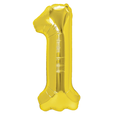 Foliový balón číslice 1 zlatá 100 cm