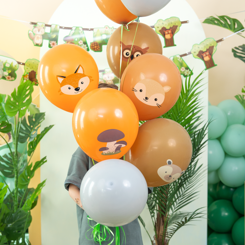Lesní kamarádi -  Balonky s potiskem 30 cm - 8 ks set