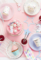 Unicorn hvězdná party - Talíře papírové 6 ks – foto 3