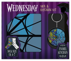 Wednesday dárkový set klíčenka/ponožky – foto 1
