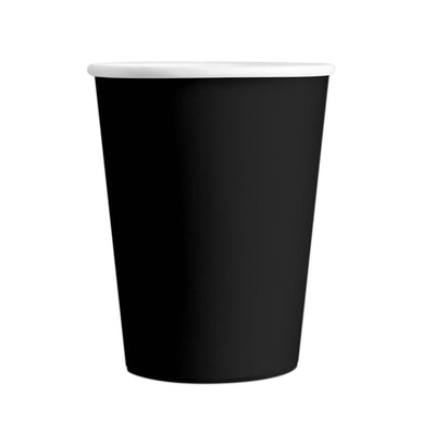 Černé  - Kelímky papírové - 220 ml 6 ks