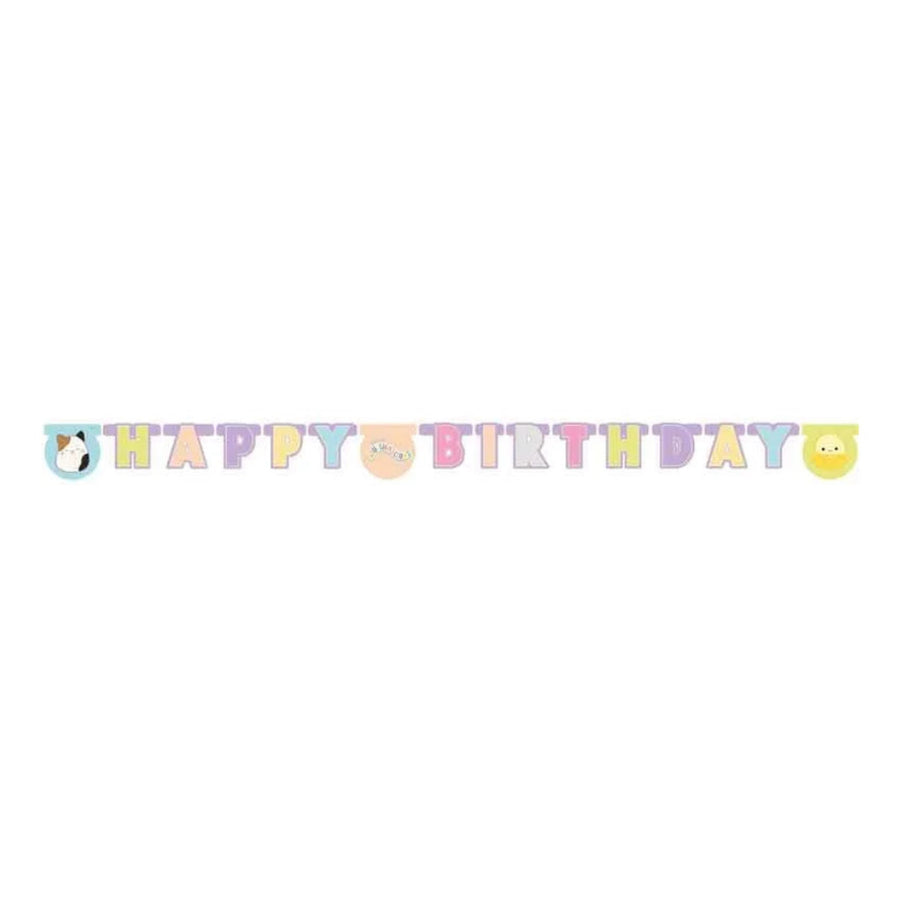 Banner papírový Happy Birthday Squishmallows