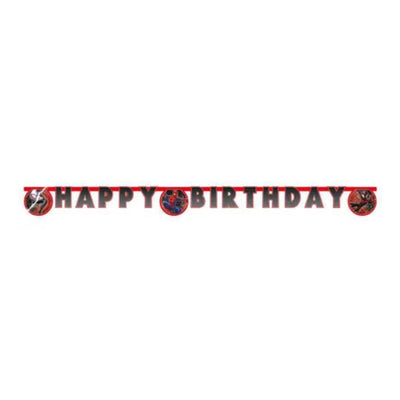 Banner papírový Happy Birthday Spiderman World of Web