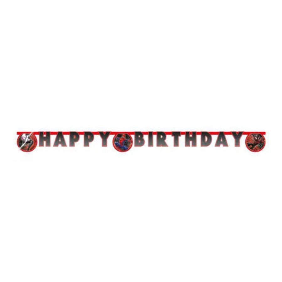 Banner papírový Happy Birthday Spiderman World of Web