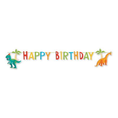 Banner papírový Happy Birthday Dino Party