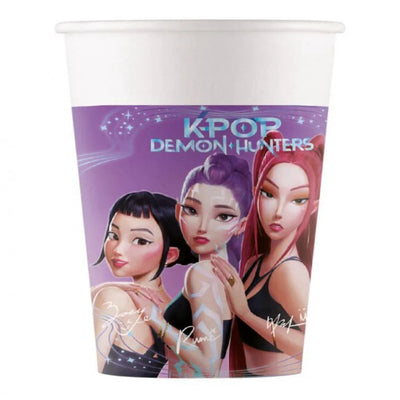 Kelímky papírové K-Pop Demon Hunters 200 ml 8 ks