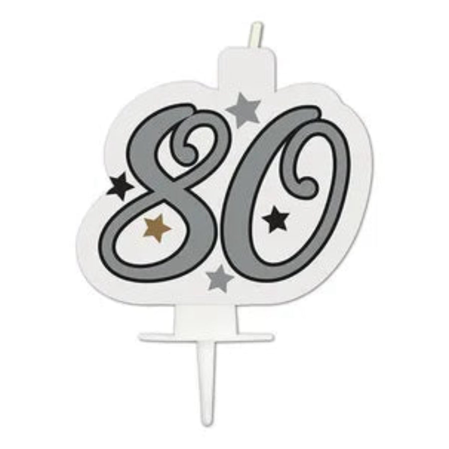 Svíčka dortová Narozeninové číslo 80