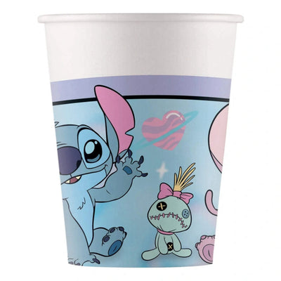 Kelímky papírové Stitch a Angel Cute 200 ml 8 ks