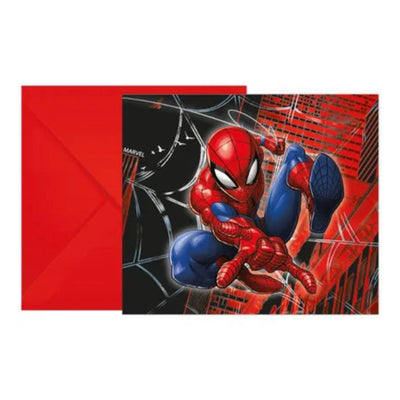 Pozvánky s obálkami Spiderman World of Web 6 ks