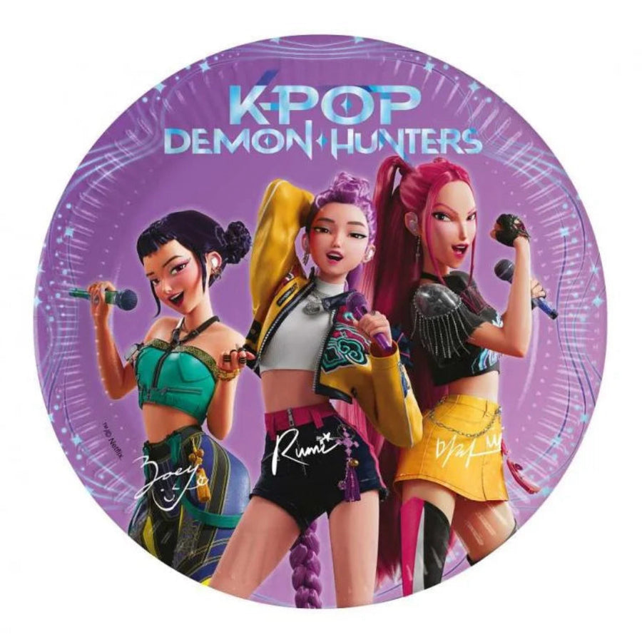 Talíře papírové K-Pop Demon Hunters 20 cm 8 ks
