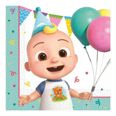 Ubrousky papírové 2vrstvé Cocomelon Birthday 33 × 33 cm 20 ks