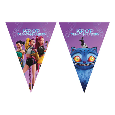 Banner papírový trojúhelníkový K-Pop Demon Hunters