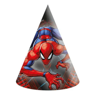 Čepičky papírové Spiderman World of Web 6 ks