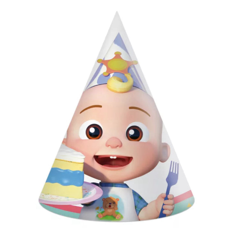 Čepičky papírové Cocomelon Birthday 6 ks