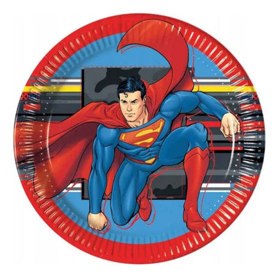Talíře papírové Superman Krypton 23 cm 8 ks