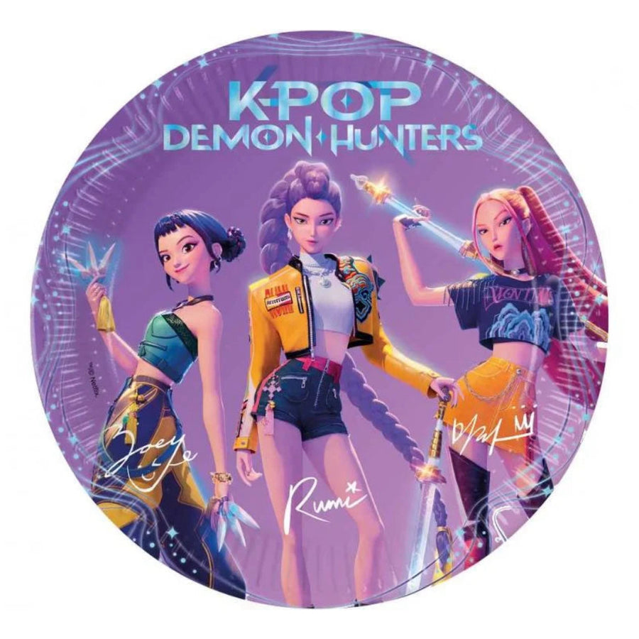 Talíře papírové K-Pop Demon Hunters 23 cm 8 ks