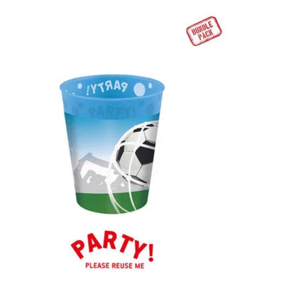Kelímky na párty opakovaně použitelné Soccer Fans 250 ml 4 ks