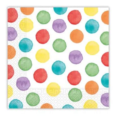 Ubrousky papírové 3vrstvé Akvarelové puntíky 33 × 33 cm 20 ks