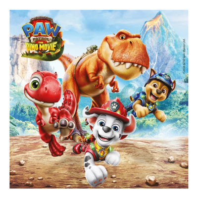 Ubrousky papírové 2vrstvé Tlapková patrola 3 Dino Movie 33 × 33 cm 20 ks