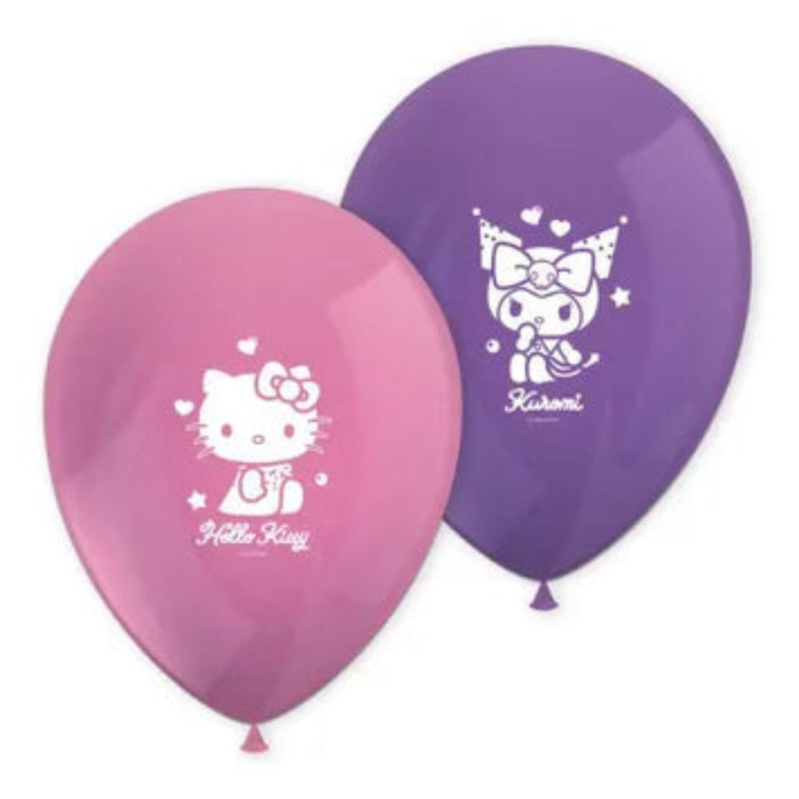 Balónky latexové Hello Kitty & Kuromi 8 ks