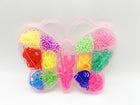 Sada gumiček 500 ks na výrobu náramků Loom band - motýl – foto 1