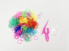 Sada gumiček 500 ks na výrobu náramků Loom band - motýl – foto 2