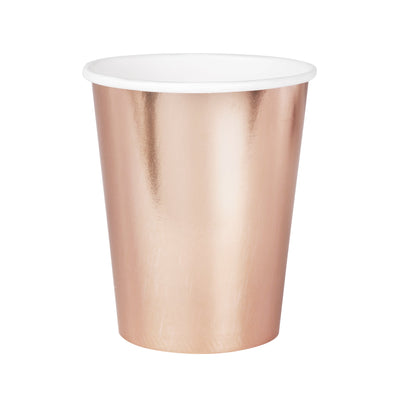 Rose gold - Kelímky papírové - 220 ml 6 ks
