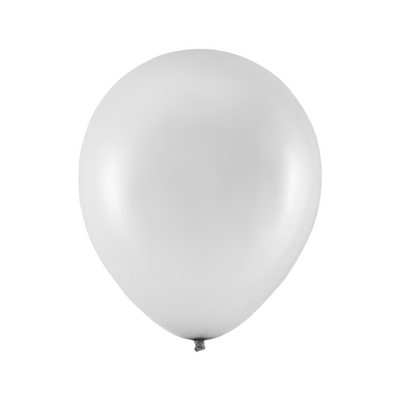 Balónky metalické 27 cm 10 ks silver