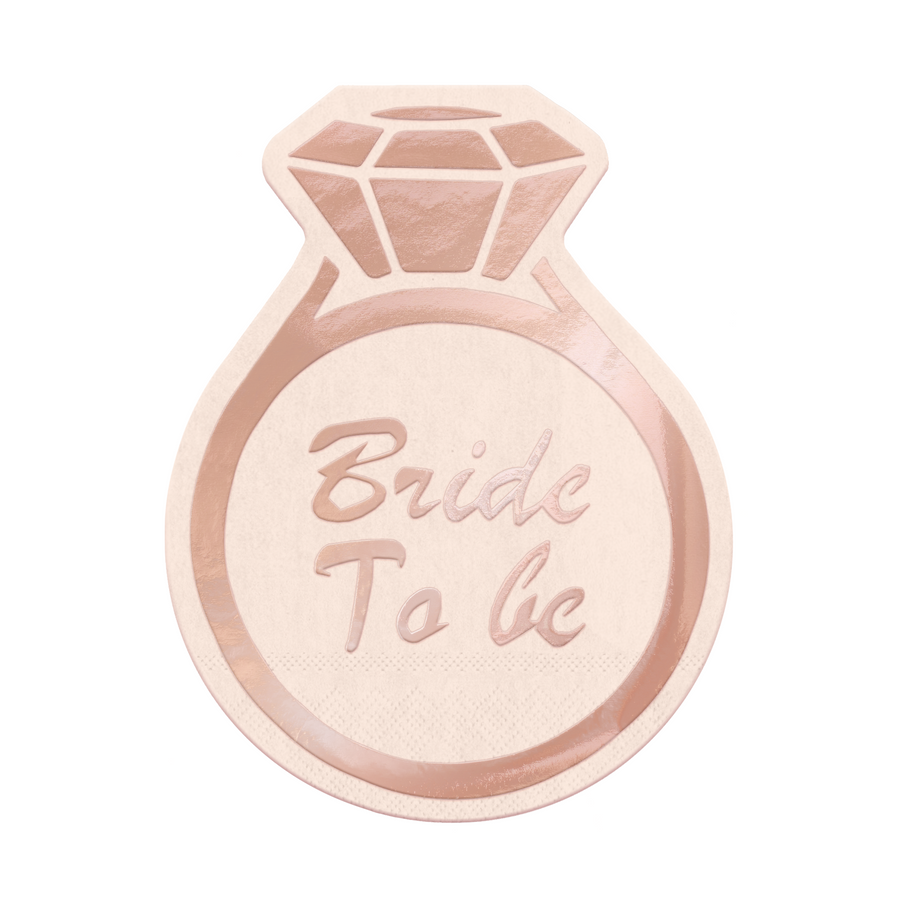 Bride to be Rose Golsd tematické ubrousky 10 ks 33 x 33 cm